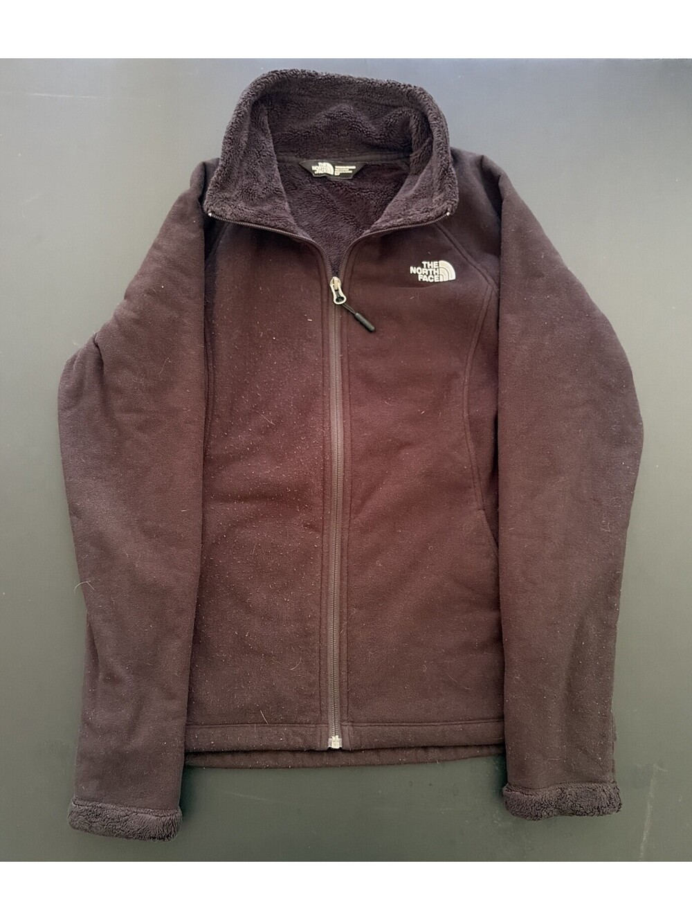 The North Face Fuzzy Fleece Jacket Women's Size small Black Full Zip sports S